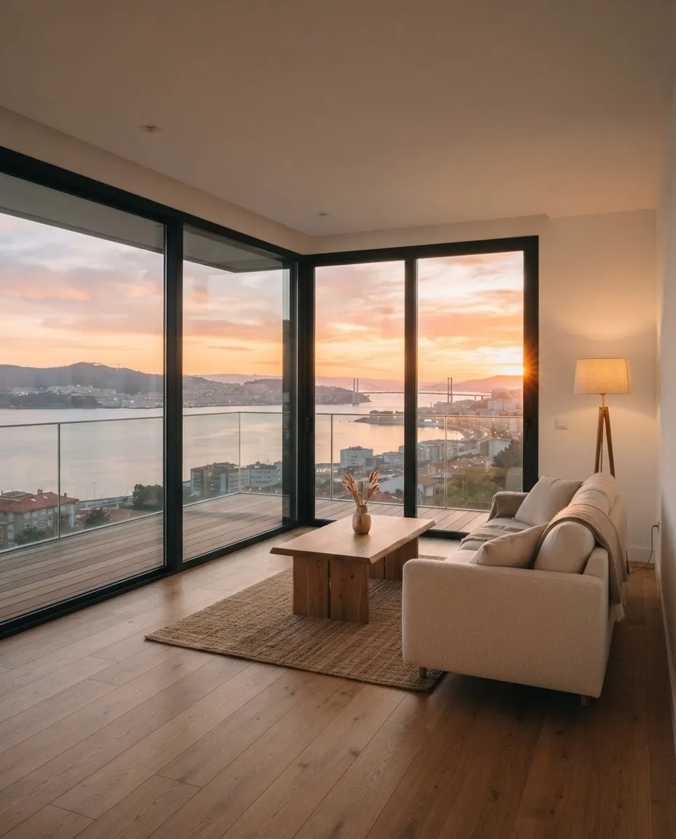 Salón de una vivienda recién entregada